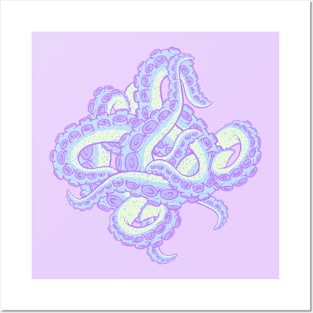 Pastel Tentacle Mess Posters and Art